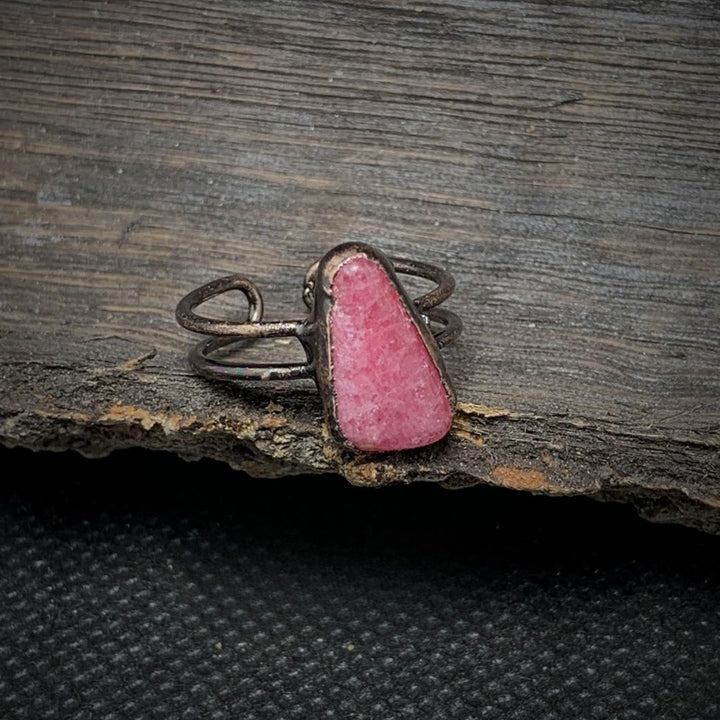 Natural Raw Birthstone Ring - Selina-July & Rhodonite-Nora Luxe