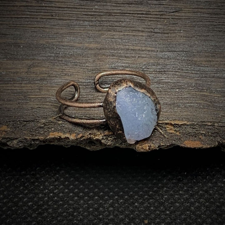 Natural Raw Birthstone Ring - Selina-March & Aquamarine-Nora Luxe