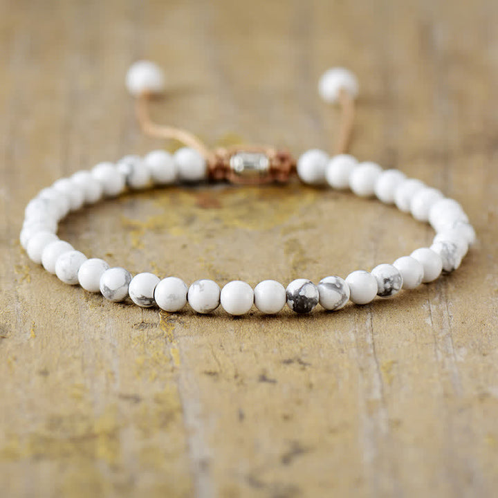 Natural Stone Pearl Adjustable Braided Bracelet - Aisha-Howliet-Nora Luxe