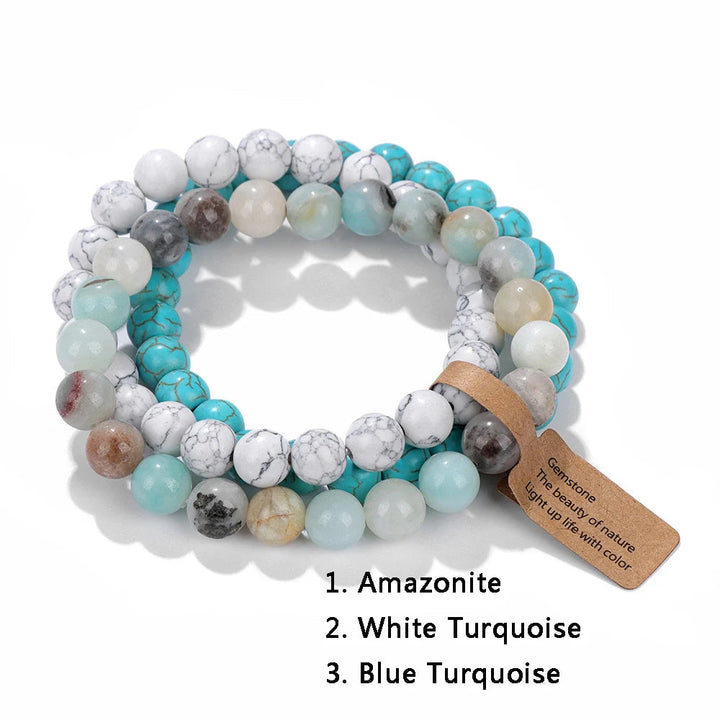 Natural Stone Trio Necklace | Opal Elegance-Elowen-19 CM-Nora Luxe