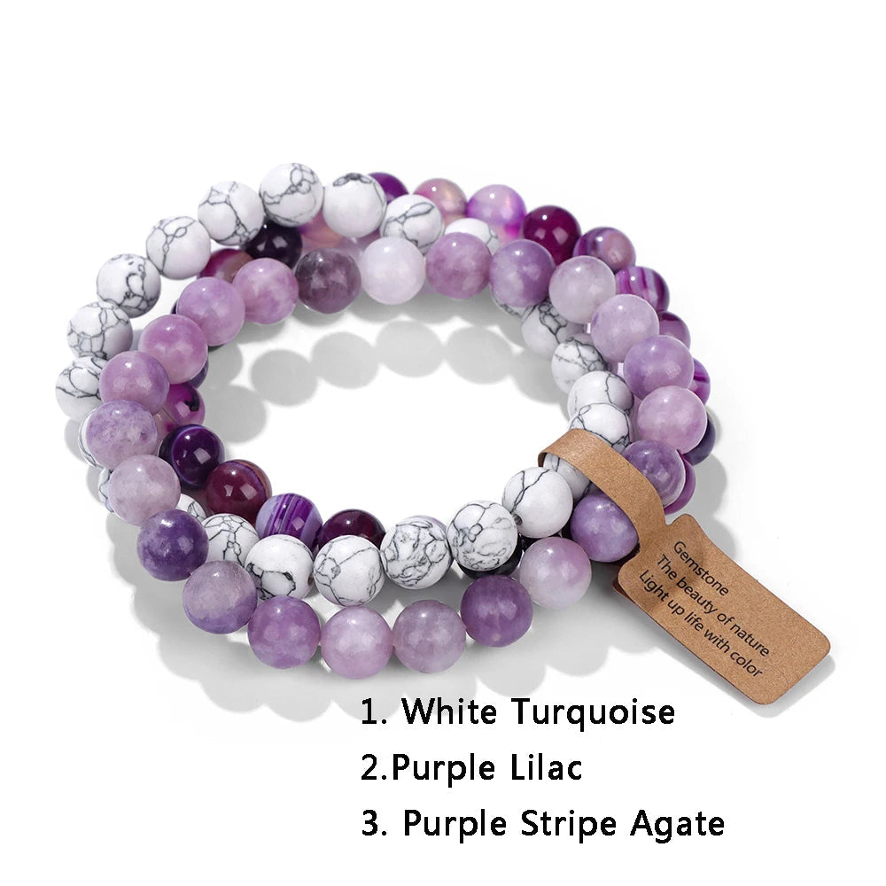 Natural Stone Trio Necklace | Opal Elegance-Isolde-19 CM-Nora Luxe
