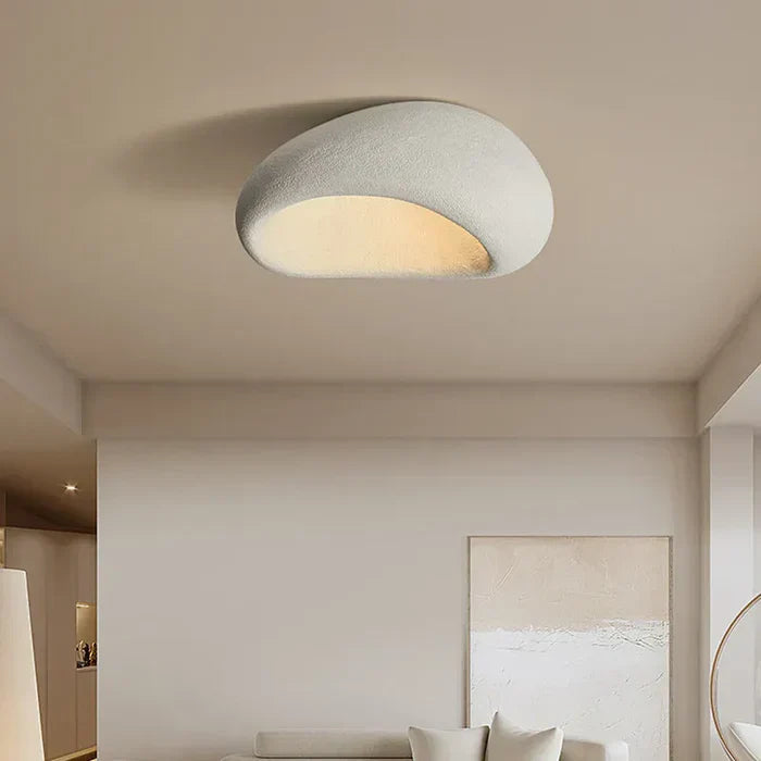Natural Wabi Sabi Ceiling Lamp - SereneAura-Cement Gray-3 Interchangeable Light-3 Interchangeable Light-Nora Luxe