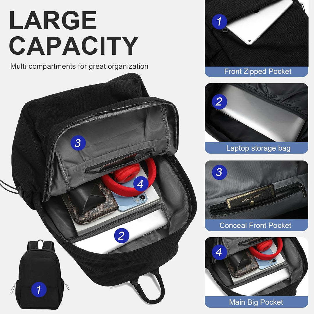 Lightweight Water-Resistant Laptop Backpack with Multi-Pockets – 15.6” (39.62 cm) TravelPro Series