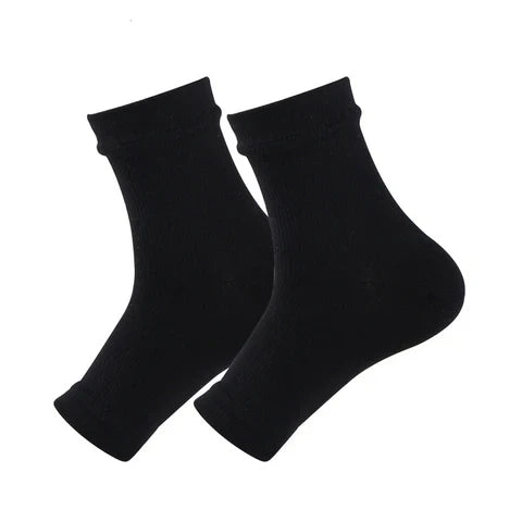 Neuropathy Relief Ankle Socks | Neuropathy Compression Design-M-Black-Nora Luxe