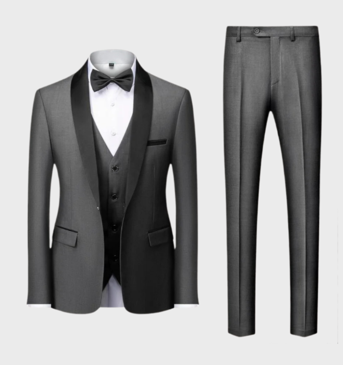 Nice 3-piece Men's Set - Adrian-Dark Gray-S-Nora Luxe