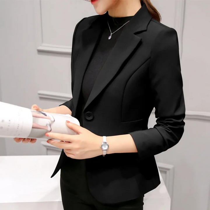 Nice Slim Ladies Blazer with Pockets - Sophia-Black-S-Nora Luxe