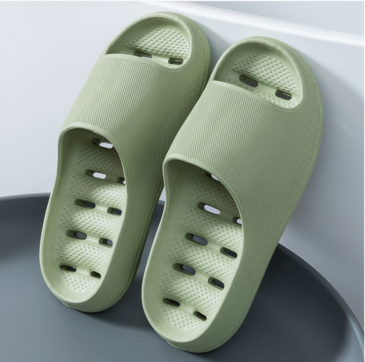 Non-slip & Soft Bathroom Slippers Unisex – Noah-Green-3-4-Nora Luxe
