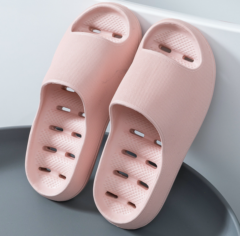 Non-slip & Soft Bathroom Slippers Unisex – Noah-Pink-3-4-Nora Luxe