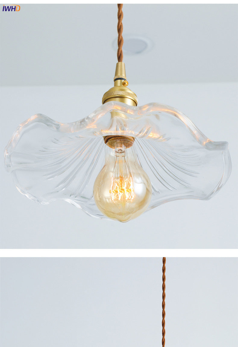 NORDIC DESIGN LED HANGING LAMP | COLOURED GLASS & COPPER LIGHTING FOR BEDROOM, LIVING ROOM & BAR-Glass A-Nora Luxe