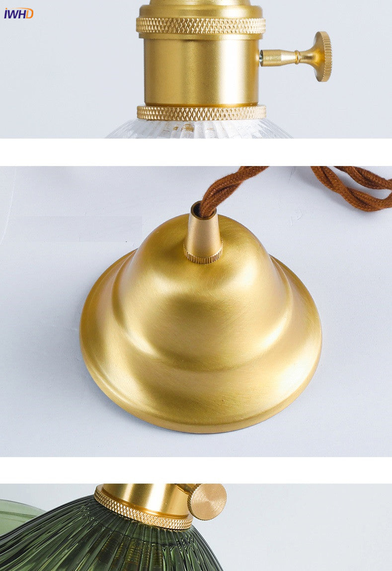 NORDIC DESIGN LED HANGING LAMP | COLOURED GLASS & COPPER LIGHTING FOR BEDROOM, LIVING ROOM & BAR-Glass A-Nora Luxe