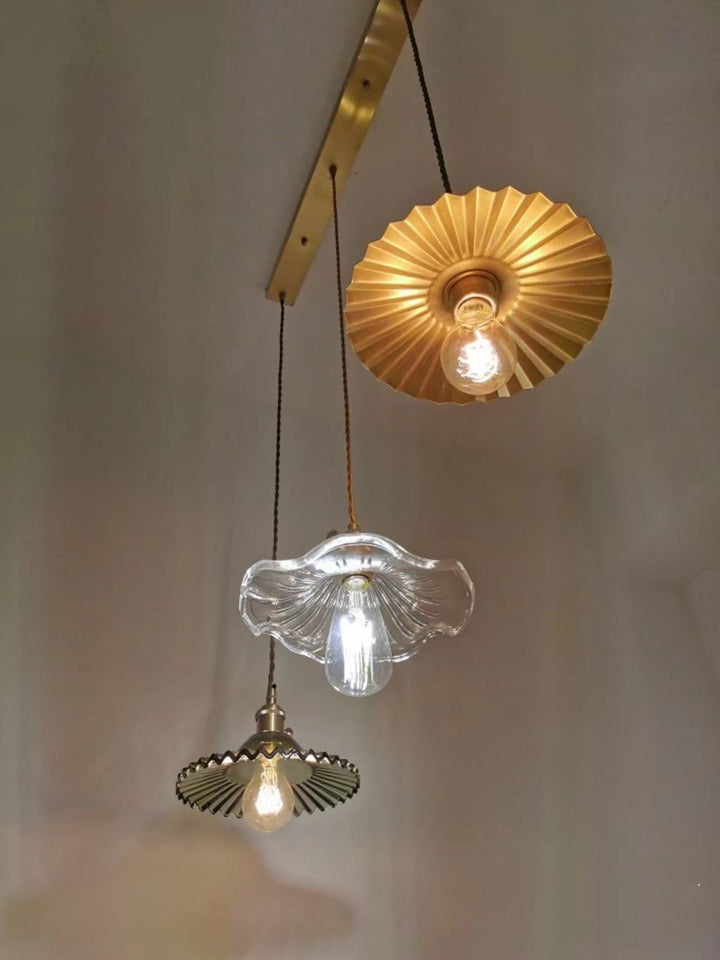 NORDIC DESIGN LED HANGING LAMP | COLOURED GLASS & COPPER LIGHTING FOR BEDROOM, LIVING ROOM & BAR-Glass A-Nora Luxe