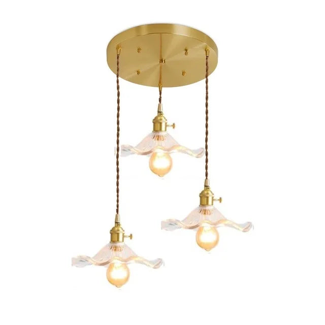 NORDIC DESIGN LED HANGING LAMP | COLOURED GLASS & COPPER LIGHTING FOR BEDROOM, LIVING ROOM & BAR-Glass A-Nora Luxe