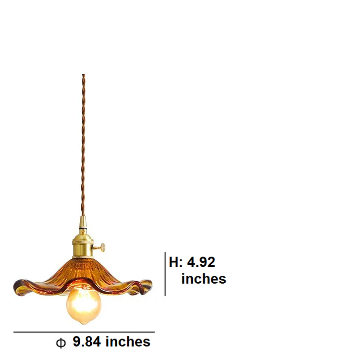 NORDIC DESIGN LED HANGING LAMP | COLOURED GLASS & COPPER LIGHTING FOR BEDROOM, LIVING ROOM & BAR-Glass A-Nora Luxe