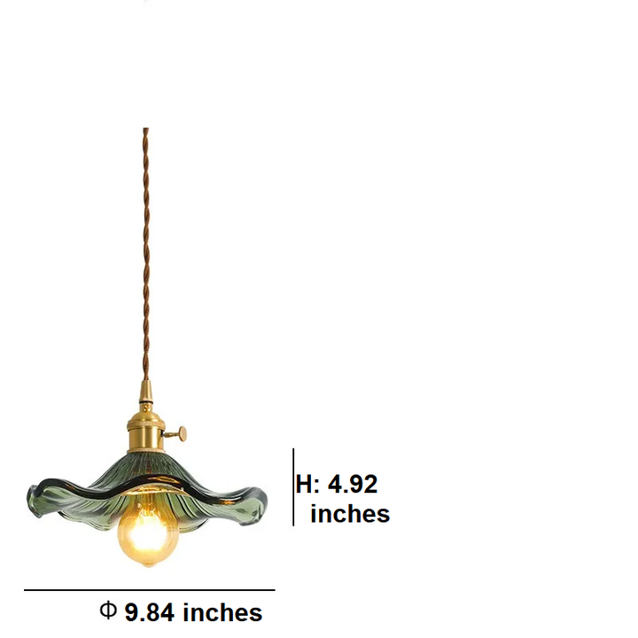 NORDIC DESIGN LED HANGING LAMP | COLOURED GLASS & COPPER LIGHTING FOR BEDROOM, LIVING ROOM & BAR-Glass A-Nora Luxe
