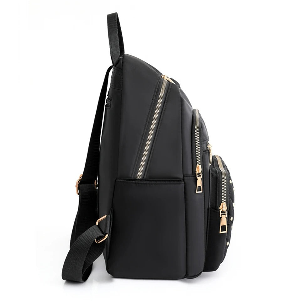 Lightweight Water-Resistant Nylon Backpack for Women – Travel & School
