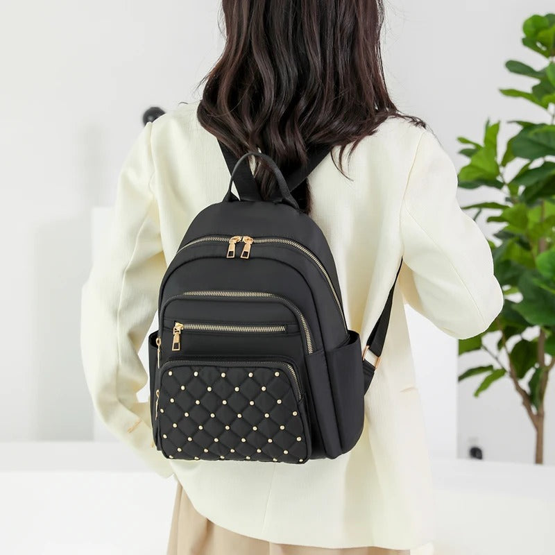 Lightweight Water-Resistant Nylon Backpack for Women – Travel & School