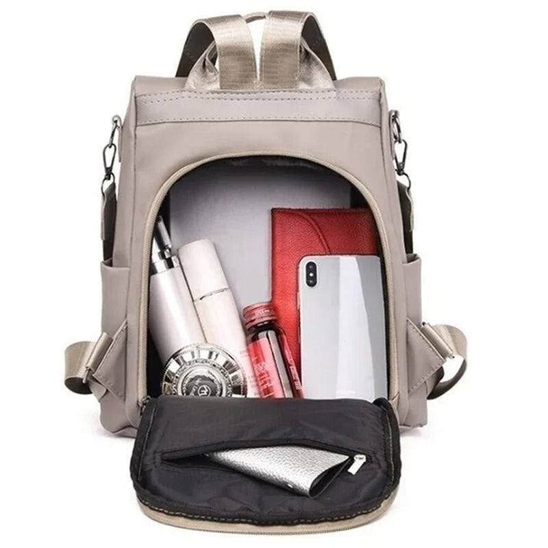 Lightweight Water-Resistant Nylon Backpack for Women – Multi-Way Carry