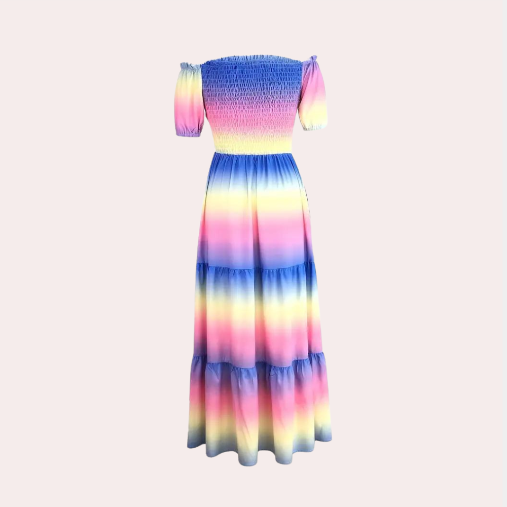 Off-Shoulder Layered Summer Dress – Noémie-S-State of Style