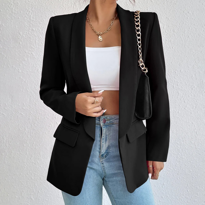 Office Ladies Blazer made of Polyester-Cotton - Emma-Black-S-Nora Luxe