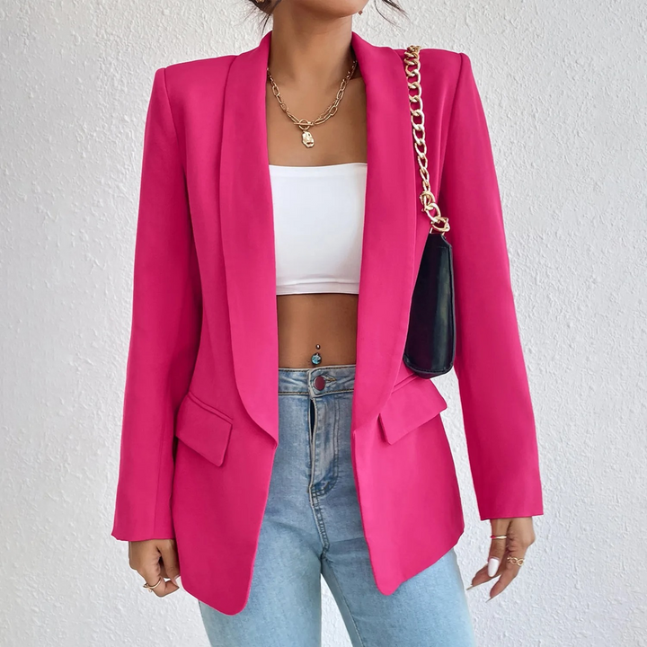 Office Ladies Blazer made of Polyester-Cotton - Emma-Pink-S-Nora Luxe