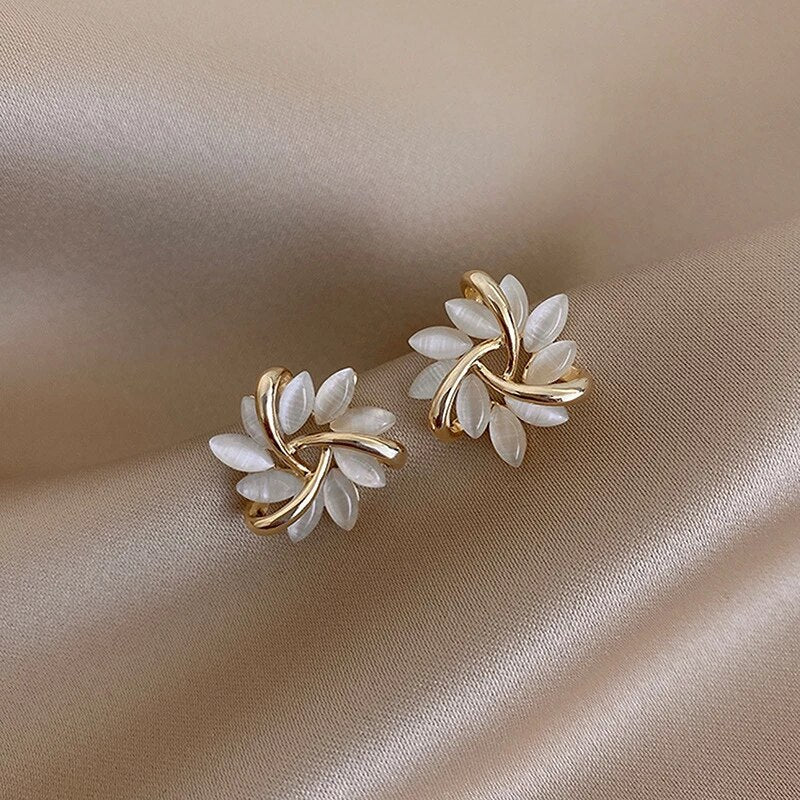 Opal Petal Earrings - Florina-Gold-Nora Luxe