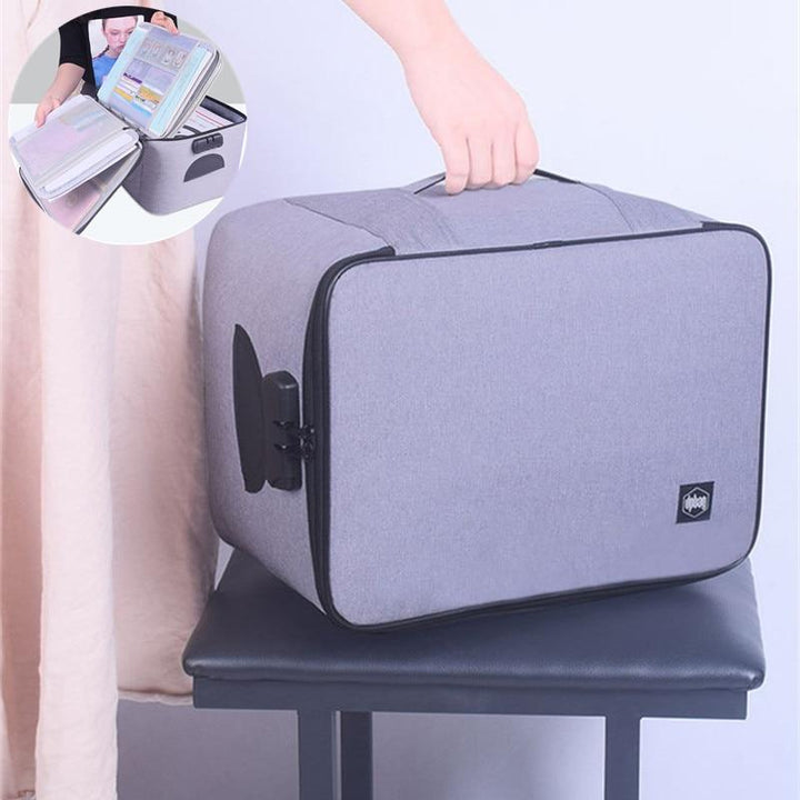 Lockable Waterproof Document Storage Case – Buy 1, Take 1 FREE Multi-Layer Travel Organiser