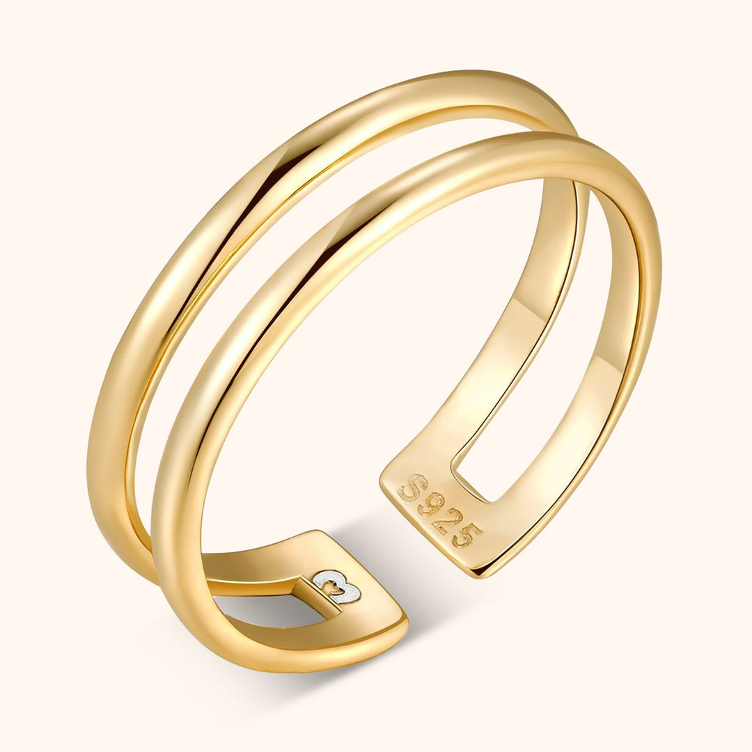 Open Double Ring - Amaya-Gold-Nora Luxe