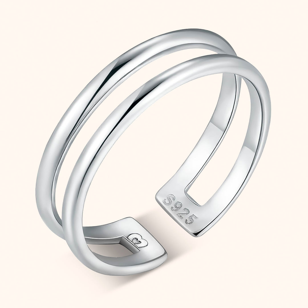 Open Double Ring - Amaya-Silver-Nora Luxe