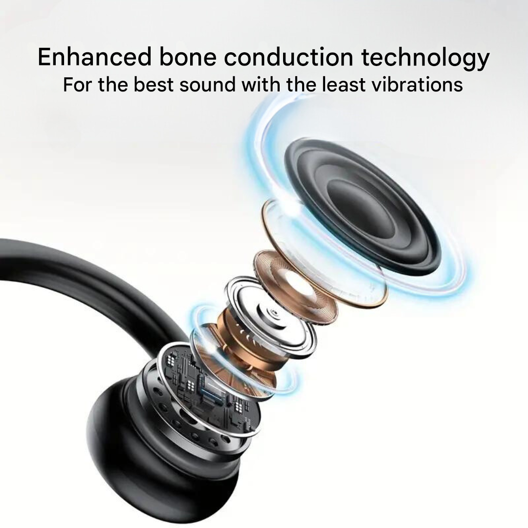 Open-Ear Headphones for Safe Cycling & Running - SafeSound-Black-red-Nora Luxe