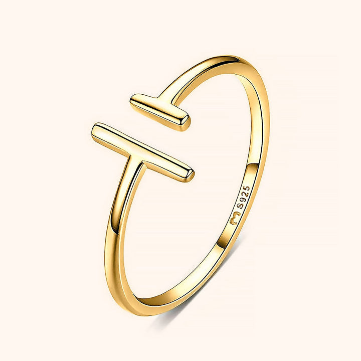 Open Ring with Adjustable Design - Aureos-Gold-Nora Luxe