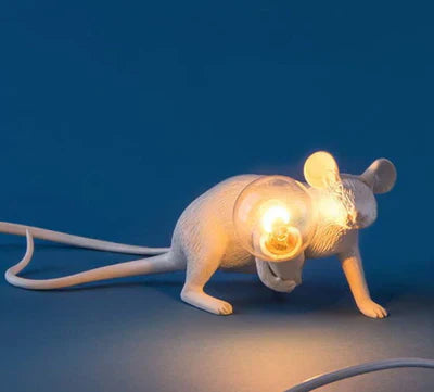 Original Mouse Lamp - SqueakLight-Crawling Mouse / White-Nora Luxe