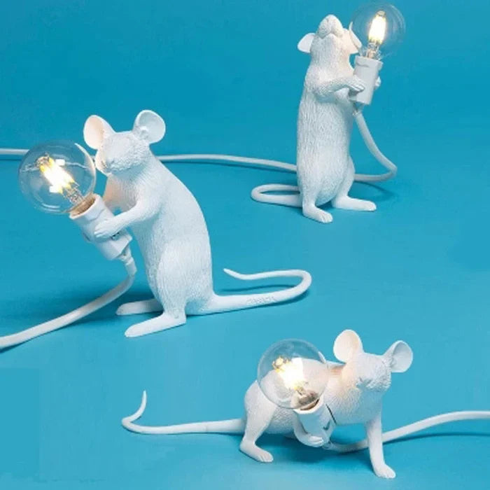 Original Mouse Lamp - SqueakLight-Standing Mouse / Gold-Nora Luxe