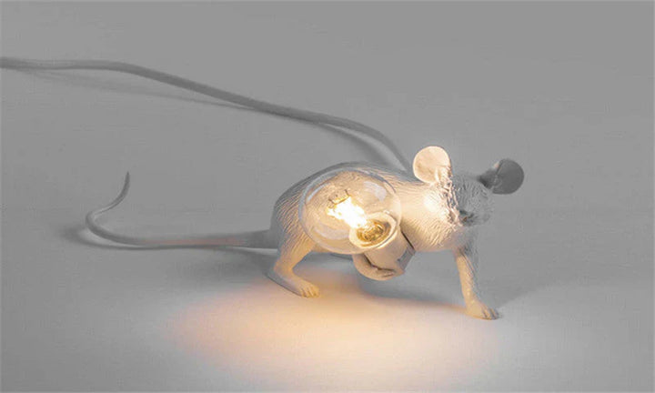 Original Mouse Lamp - SqueakLight-Standing Mouse / Gold-Nora Luxe