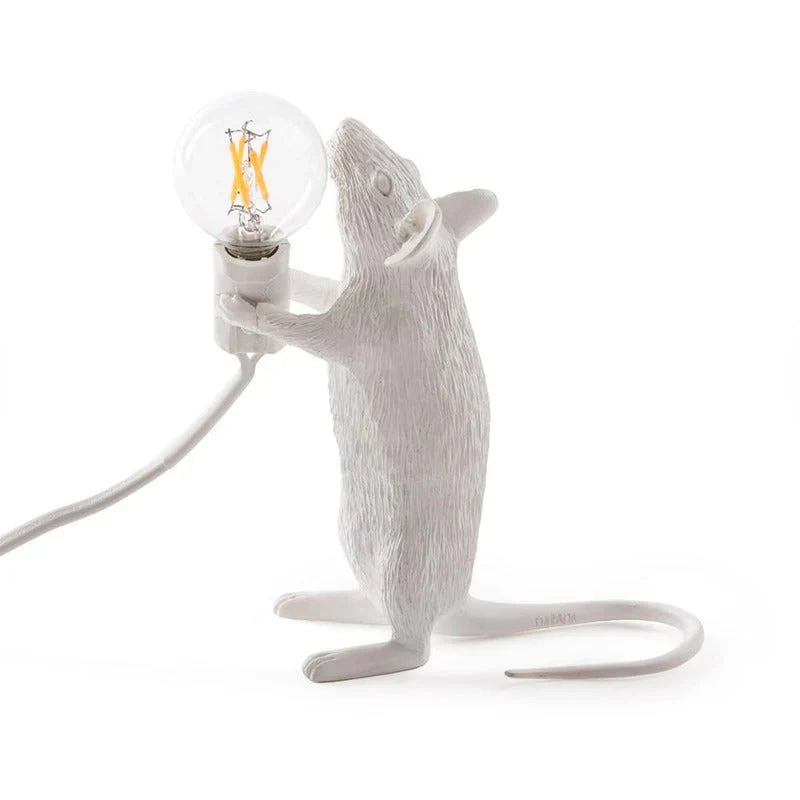 Original Mouse Lamp - SqueakLight-Standing Mouse / Gold-Nora Luxe