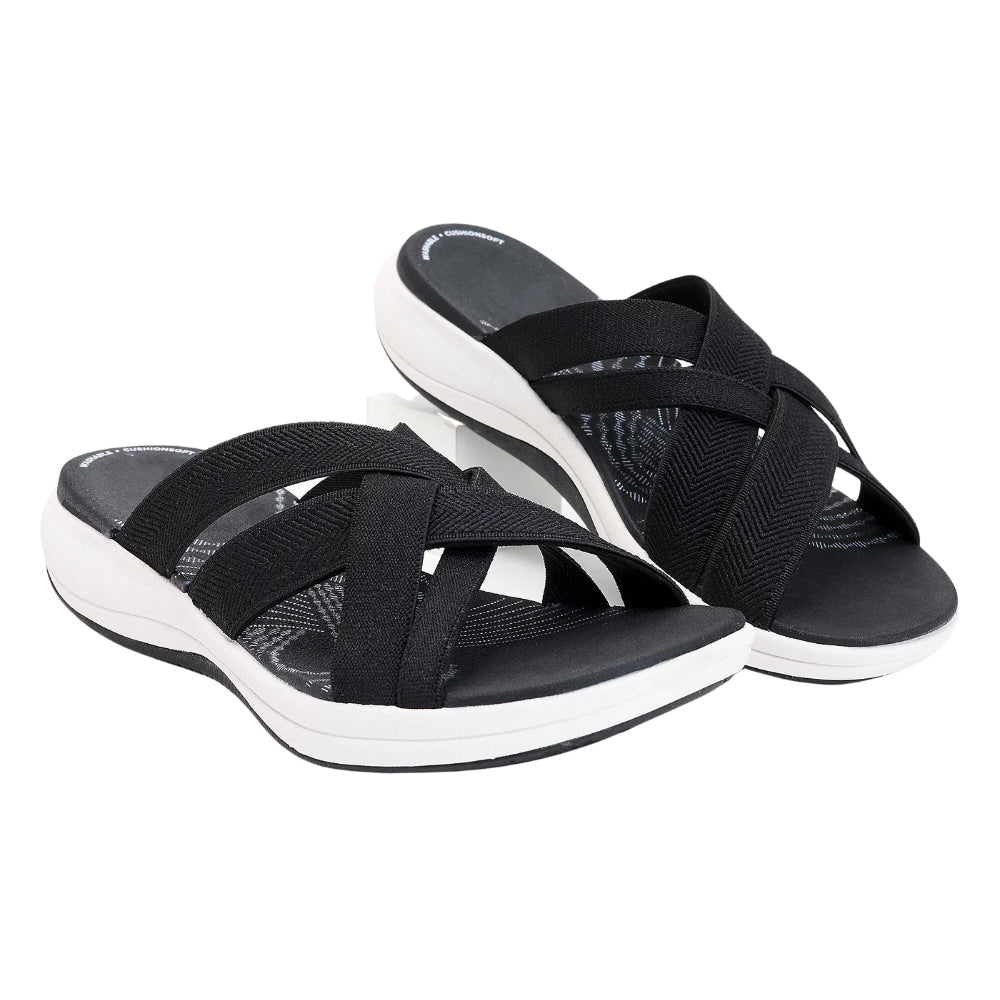 Ortho-Sandals - StrideWell-Black-2.5-Nora Luxe