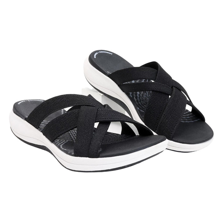 Ortho-Sandals - StrideWell-Black-2.5-Nora Luxe
