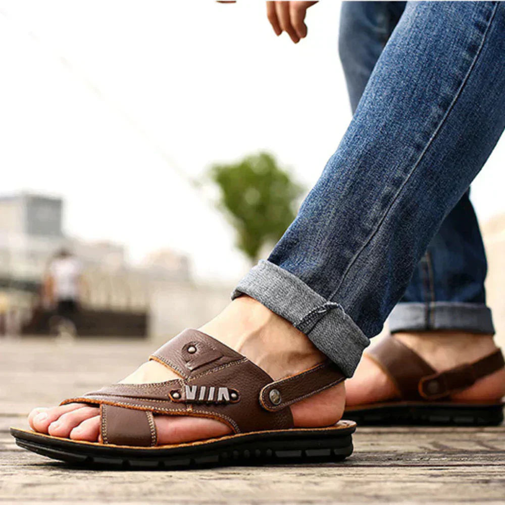 Orthopaedic Comfort Sandals for Men – Comfortable & Adjustable – Henrik-Brown-6-Nora Luxe