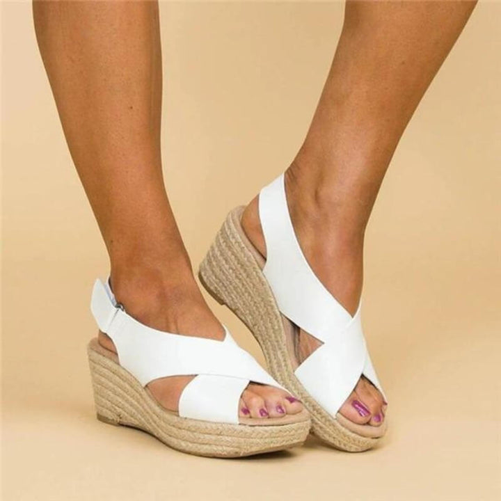Orthopaedic Comfort Sandals - Serena-White-3.5-Nora Luxe