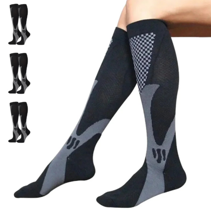 Orthopaedic Compression Socks - ActiveSupport-Black-S/M (4.5 – 6.5)-3 pairs-Nora Luxe