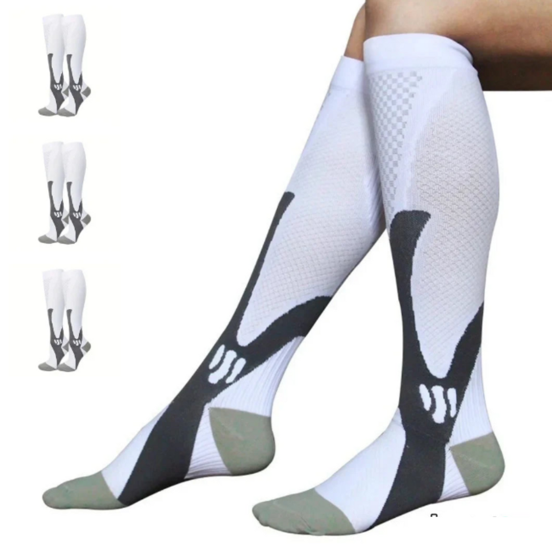 Orthopaedic Compression Socks - ActiveSupport-White-S/M (4.5 – 6.5)-3 pairs-Nora Luxe