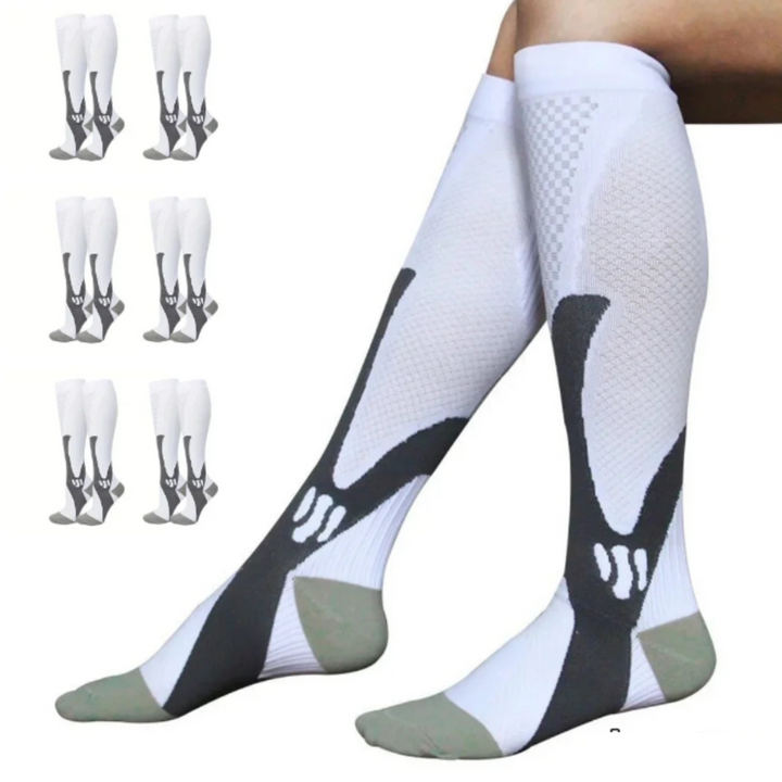 Orthopaedic Compression Socks - ActiveSupport-White-S/M (4.5 – 6.5)-6 pairs-Nora Luxe