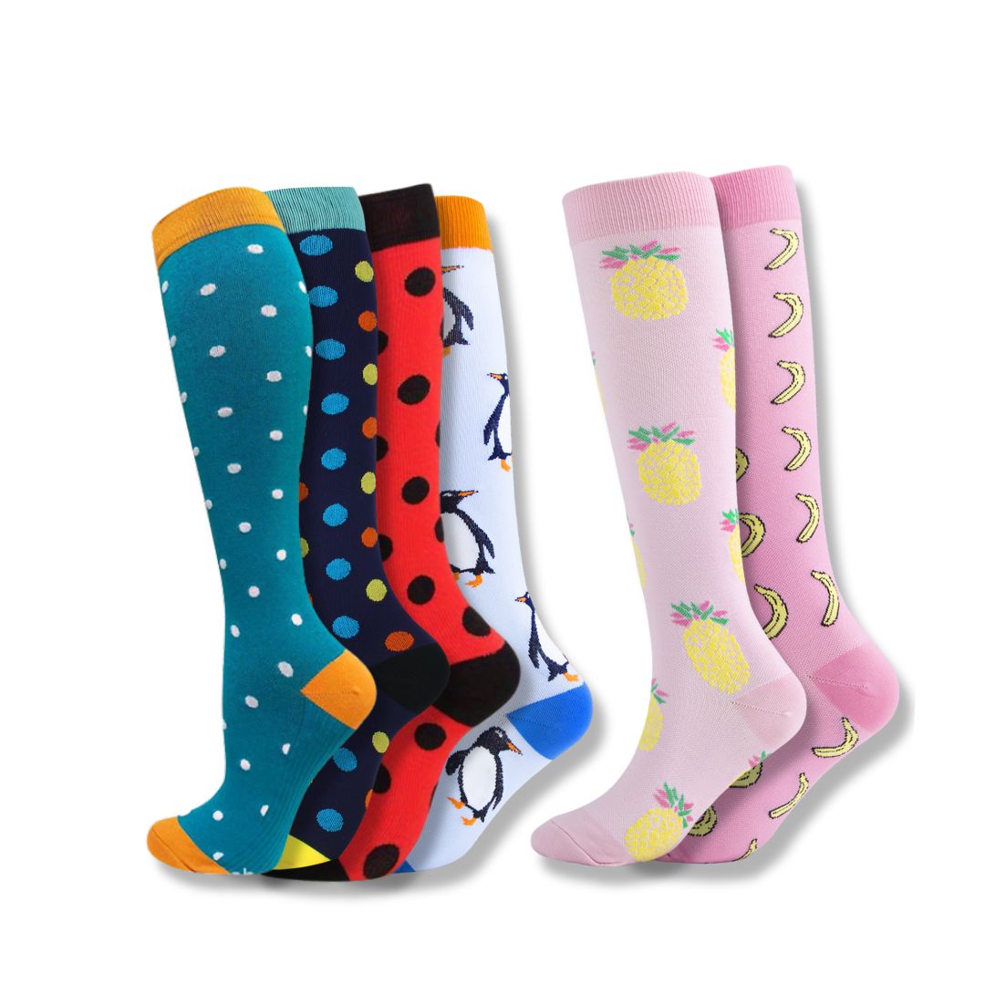 Orthopaedic Compression Socks (Ladies) - VitalEase-11 (4+2 FREE)-US 5 – 8 (S/M)-Nora Luxe