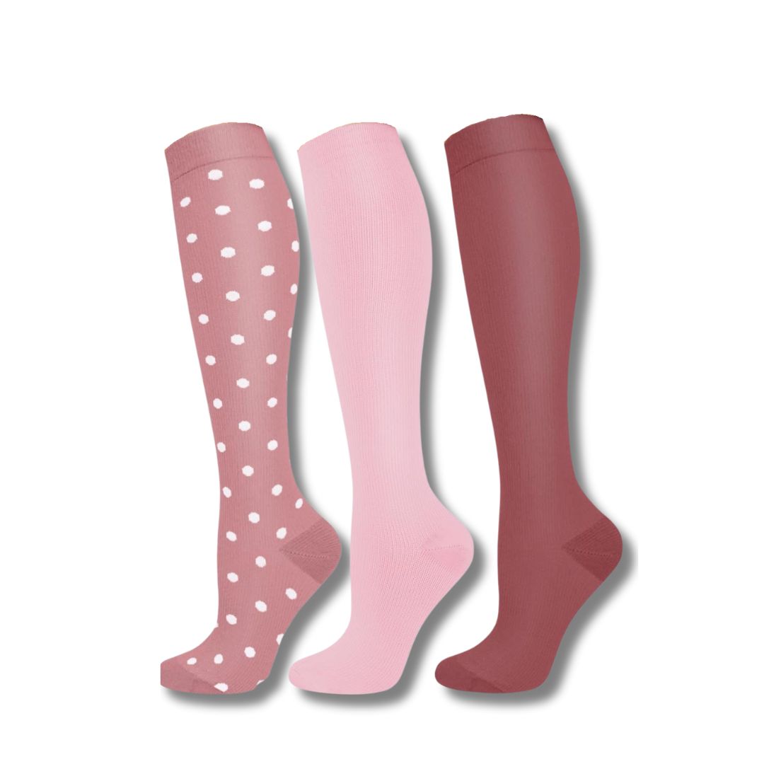 Orthopaedic Compression Socks (Ladies) - VitalEase-4 (2+1 FREE)-US 5 – 8 (S/M)-Nora Luxe