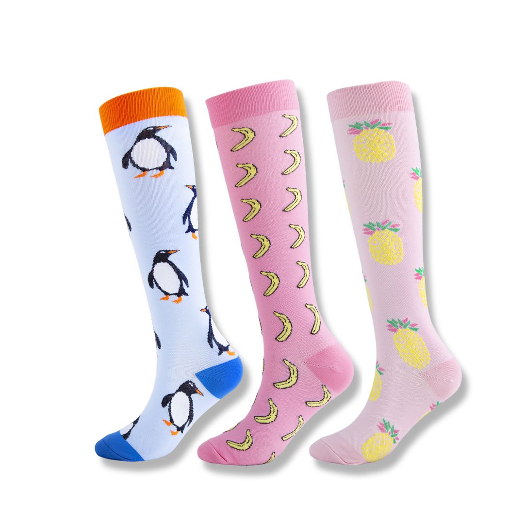 Orthopaedic Compression Socks (Ladies) - VitalEase-7 (2+1 FREE)-US 5 – 8 (S/M)-Nora Luxe