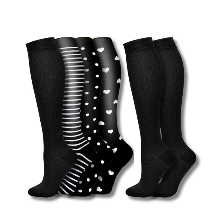 Orthopaedic Compression Socks (Ladies) - VitalEase-9 (4+2 FREE)-US 5 – 8 (S/M)-Nora Luxe
