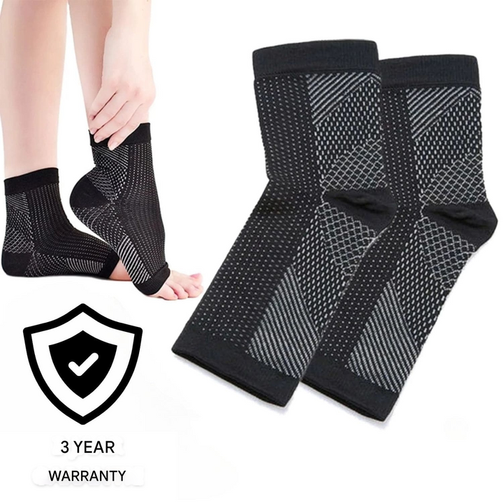Orthopaedic Compression Socks - RevitaStep-Black-5 – 7.5-1x Pair-Nora Luxe