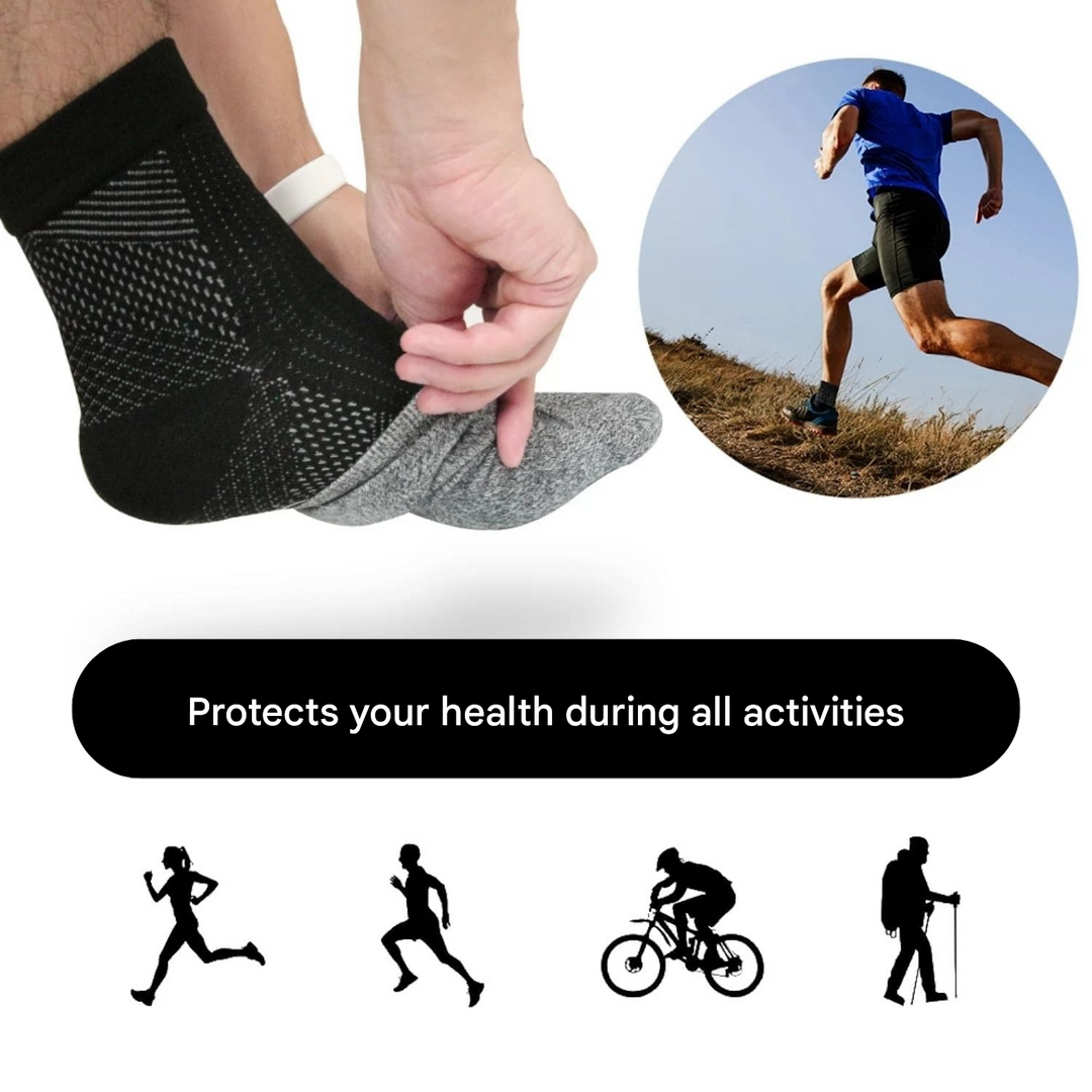 Orthopaedic Compression Socks - RevitaStep-Black-5 – 7.5-1x Pair-Nora Luxe