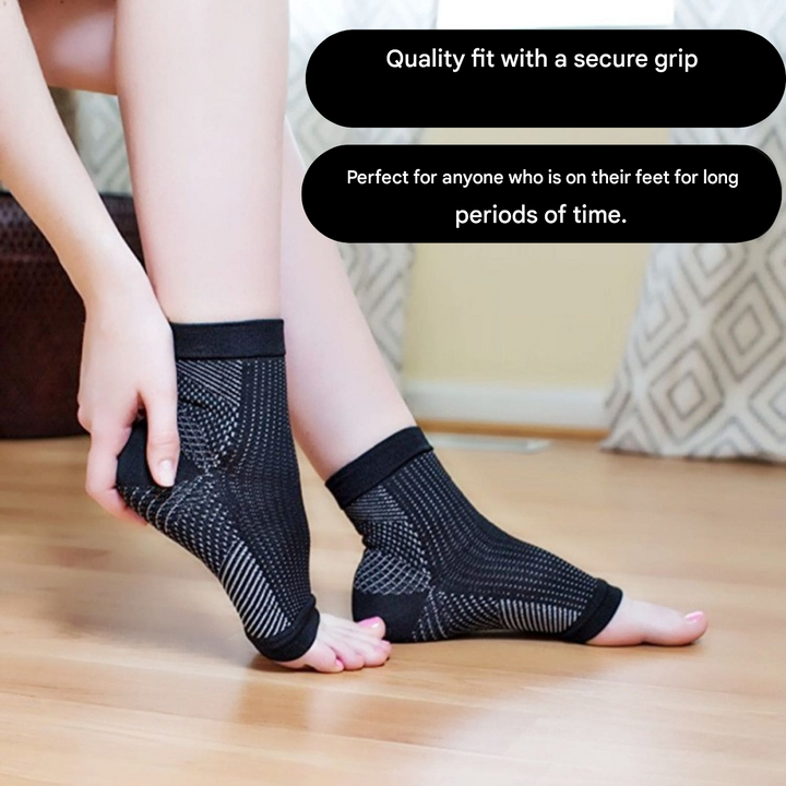 Orthopaedic Compression Socks - RevitaStep-Black-5 – 7.5-1x Pair-Nora Luxe