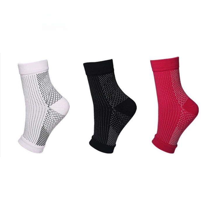 Orthopaedic Compression Socks - RevitaStep-Black White and Red-5 – 7.5-2x Pair (+1 Free)-Nora Luxe