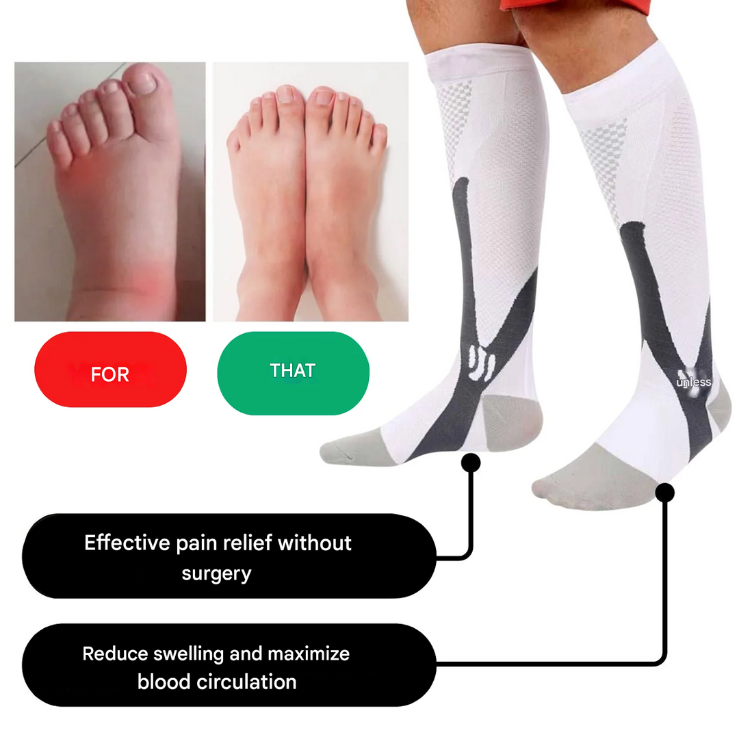 Orthopaedic Compression Socks - VitalForce-Black-S-M (4.5 – 6.5)-1x Pair-Nora Luxe